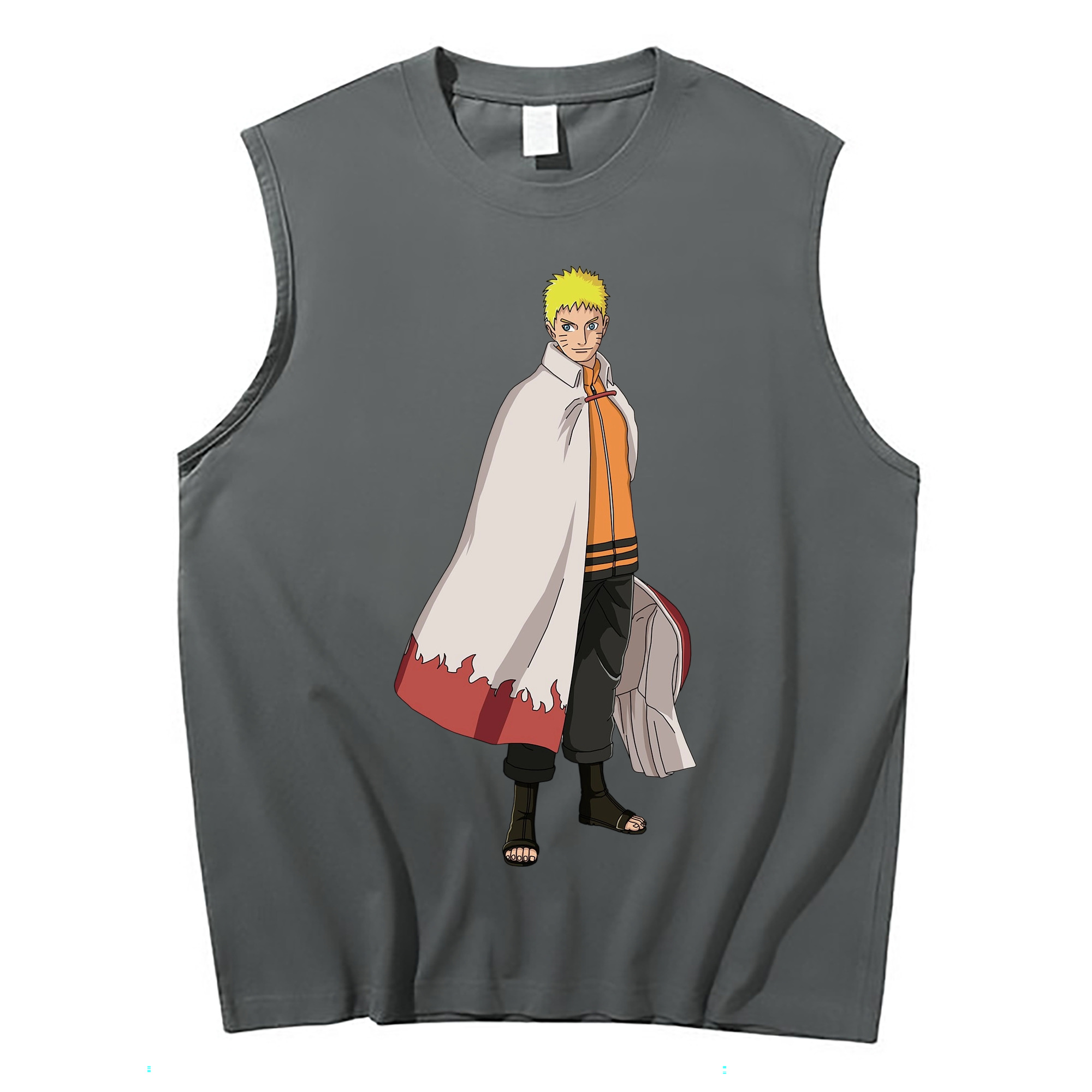（画像用） NARUTO -ナルト- うずまき ナルト Uzumaki Naruto コットン100％タンクトップ（フロントプリント）